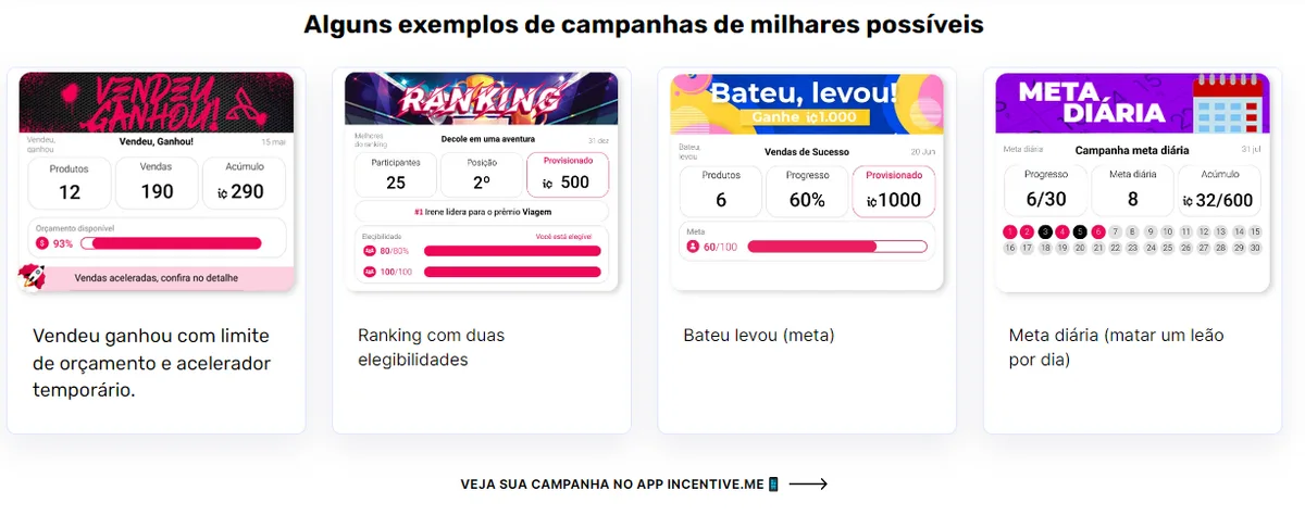Exemplos de campanha de incentivo